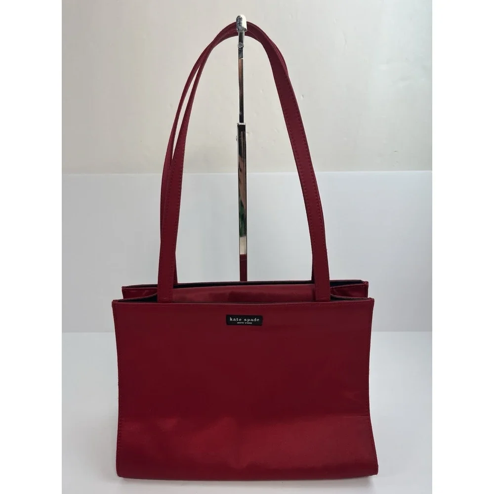 Vintage KATE SPADE Red Satin Shoulder Bag Handbag